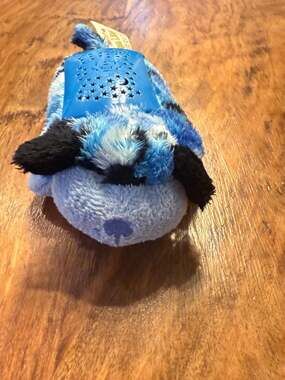 Pillow Pets Dream Lites Mini 4" Blue Camo Puppy Dog Star Projector Keychain